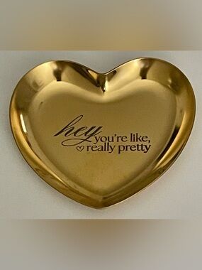 Gold Heart Trinket Dish - "hey you're like, really pretty"